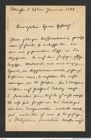 Nachlass Franz Steindachner, Brief von Prinzessin Therese von Bayern an Franz Steindachner (26.01.1899), Inv.Nr. 537.02, Seite 1